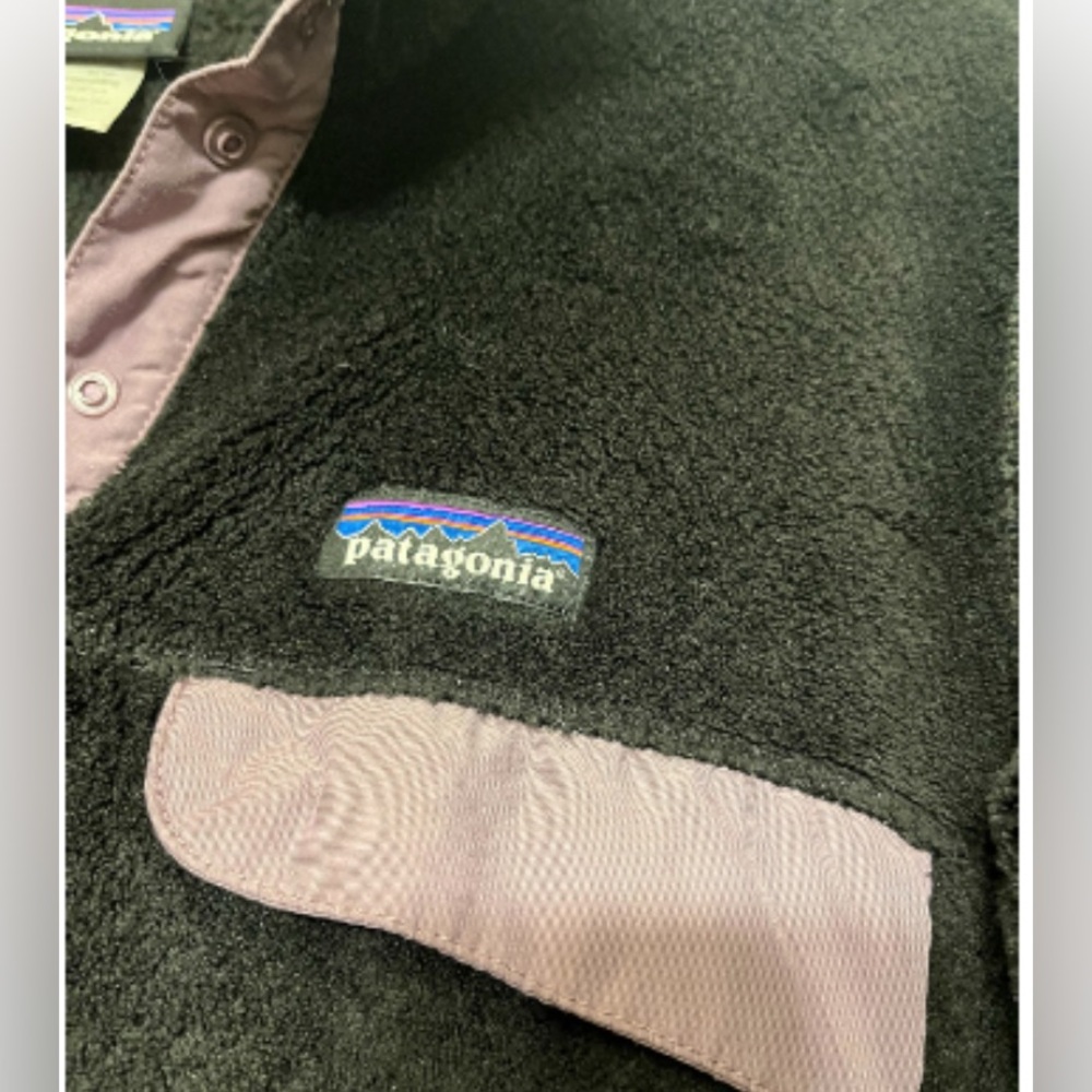 PATAGONIA ReTool Black/Tyrian Snap -T Women’s Fleece Pullover Medium - Picture 9 of 11